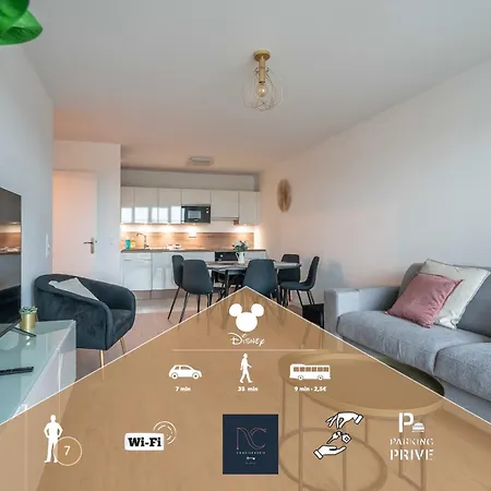 *disneyland-paris* 7pers, Wifi, Netflix, Parking Appartement
